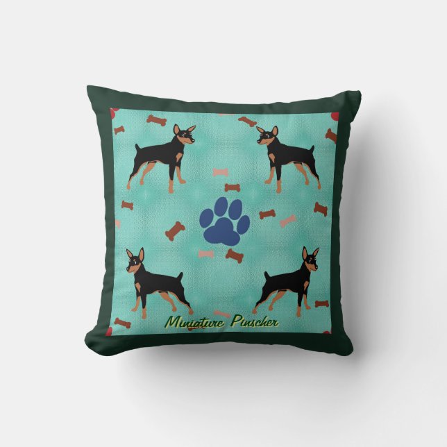 Almofada Cartoon Miniature Pinscher (Frente)
