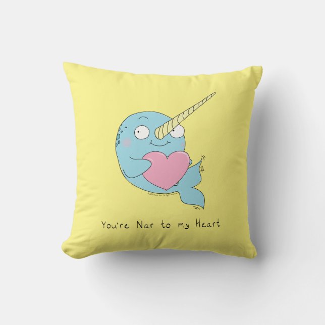 Almofada Cartoon Narwhal Cute Kids (Frente)