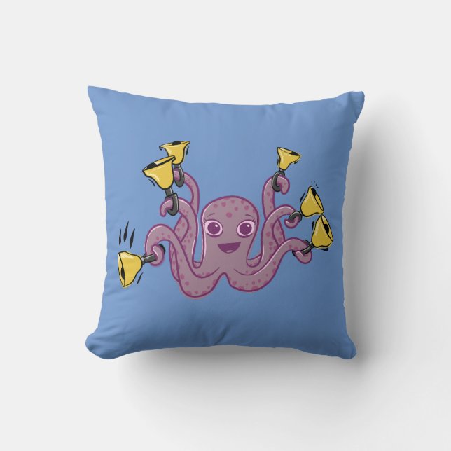 Almofada Cartoon Octopus Ringing Handbels (Frente)