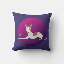 Almofada Cartoon Podenco Cachorro Pink Art Deco