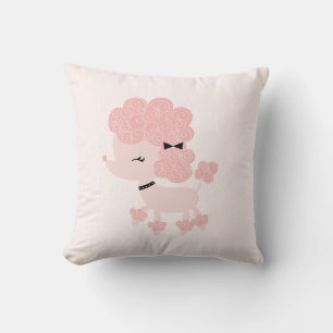 Almofada Cartoon Rosa Bonito Poodle Francês