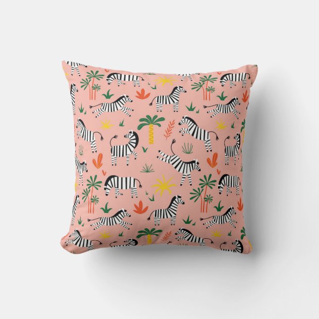 Almofada Cartoon Zebras Funny Patterno Sem Olho (Frente)
