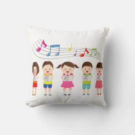 Almofada Cartoons Coloridos Cheios Cantando Música Illus