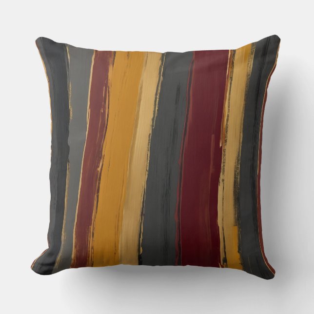 Almofada Carvão de ouro amarelo vermelho e cinzas (Frente)