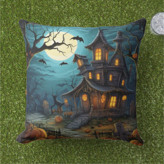 Almofada Casa Assombrada Assustadora Decoração de Halloween