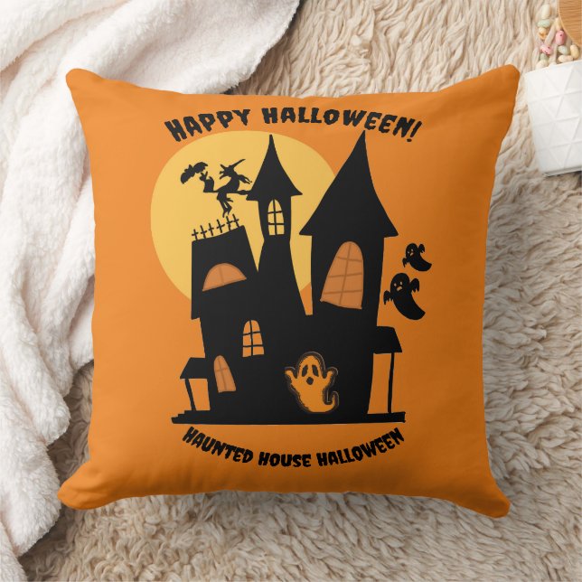 Almofada Casa Assombrada Halloween  (Cobertor)