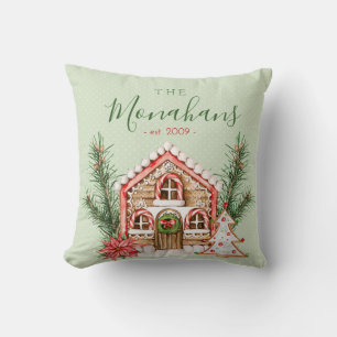 Almofada Casa de Biscoito de Gengibre de Natal Country