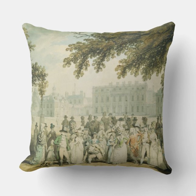 Almofada Casa de Buckingham, o parque de St James, 1790 (Frente)
