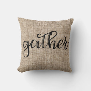 Almofada Casa de Campo Rustico Marrom Sacaria GROSSA Reunir