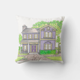 Almofada Casa de Fazenda de Travesseiro Roxo