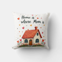 Almofada Casa é onde a mãe está... Doce Dia das Mães Sensív