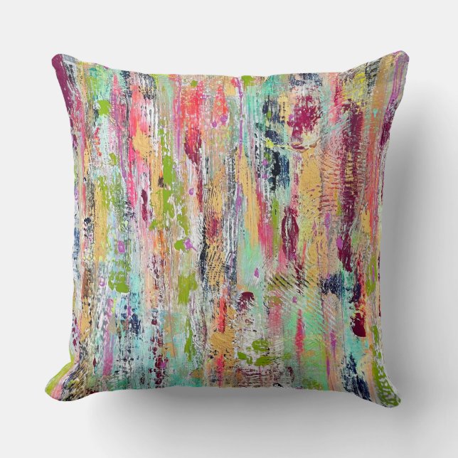 Almofada Casaco de muitas cores, Travesseiro decorativo de  (Frente)