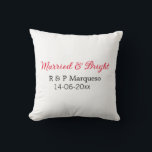 Almofada Casado & luminoso adicionar nome do casal adiciona<br><div class="desc">Para amantes como nós</div>