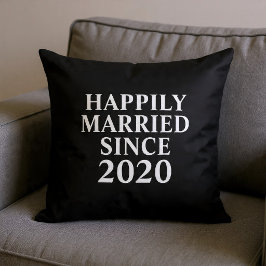 Almofada Casados Felizmente Desde Casais Personalizados