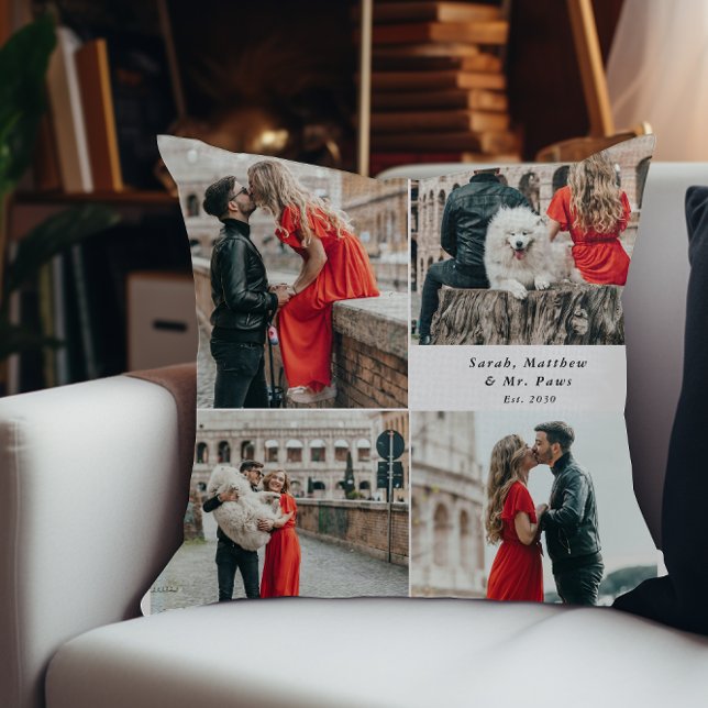 Almofada Casais Modernos 4 Colagem de Fotografias (Criador carregado)