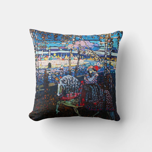 Almofada Casal Andando um Cavalo Branco, Wassily Kandinsky (Frente)