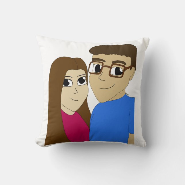 Almofada Casal Chibi (Frente)