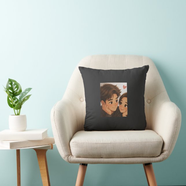 Almofada Casal de Desenho Animado Fofo  (Cadeira)