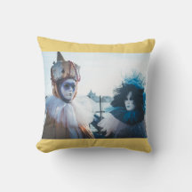 Casal de máscaras de carnaval em Veneza, Itália