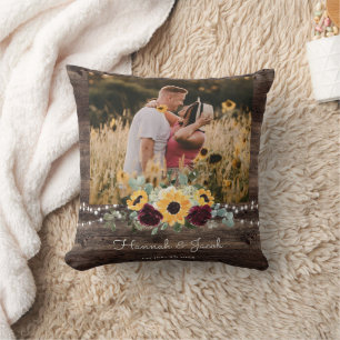 Almofada Casal Rustic Sunflower Photo Fleece Vazio