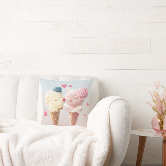 Almofada Casal sorvete - Amor no Primeiro Lick (Sofá)