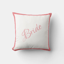 Almofada Casamento Chic com Script Rosa Bride