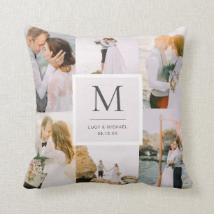 Almofada Casamento com Monograma de Foto
