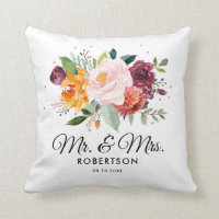 Casamento de Flor Floral com Blush de outono