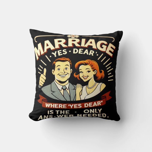 Almofada Casamento engraçado, presente de aniversário (Frente)