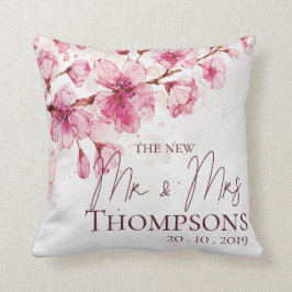 Almofada Casamento Floral Aquarela Rosa Fofo Novo Sr Sra
