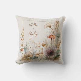 Almofada Casamento Floral de Arte Folclórica