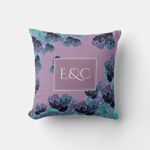 Almofada Casamento/Lavanda e Teal Cottagecore Floral