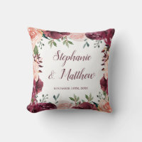 Casamento outono Floral Burgundy Blush