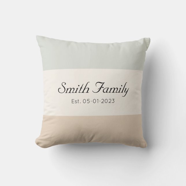 Almofada Casamento Personalizado | 3-Stripe (Frente)