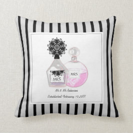 Almofada Casamento Personalizado das Garrafas Perfume