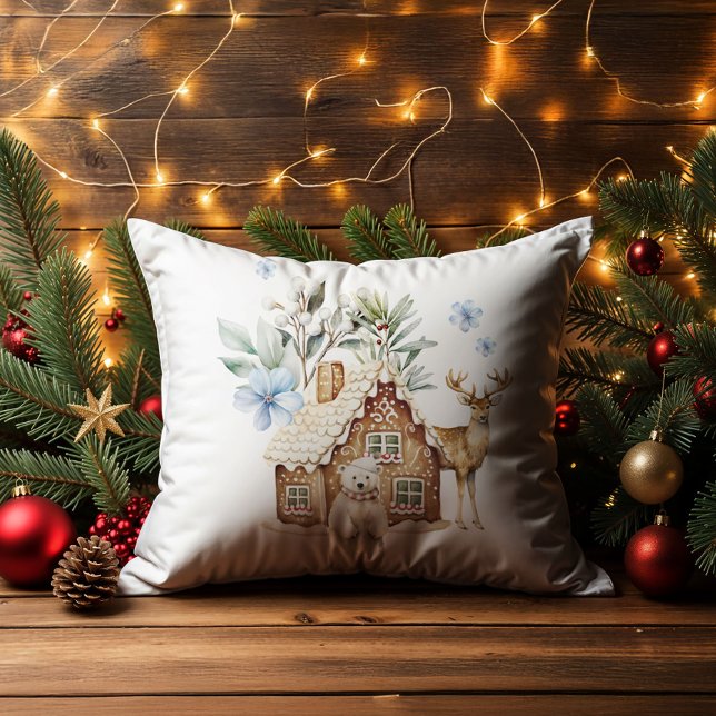 Almofada Casas de Pão-de-Água, Urso Polar e Reindee (Criador carregado)