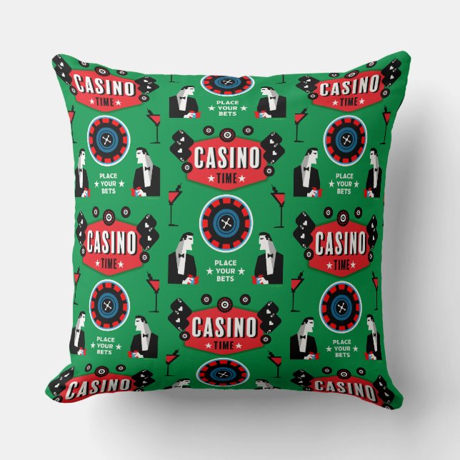 Almofada Casino Gambling Poker Roulette (Frente)