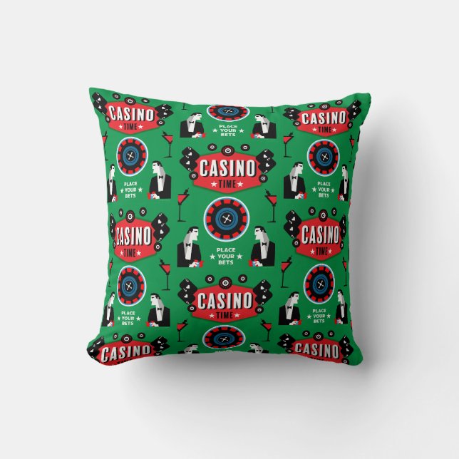 Almofada Casino Gambling Poker Roulette (Frente)