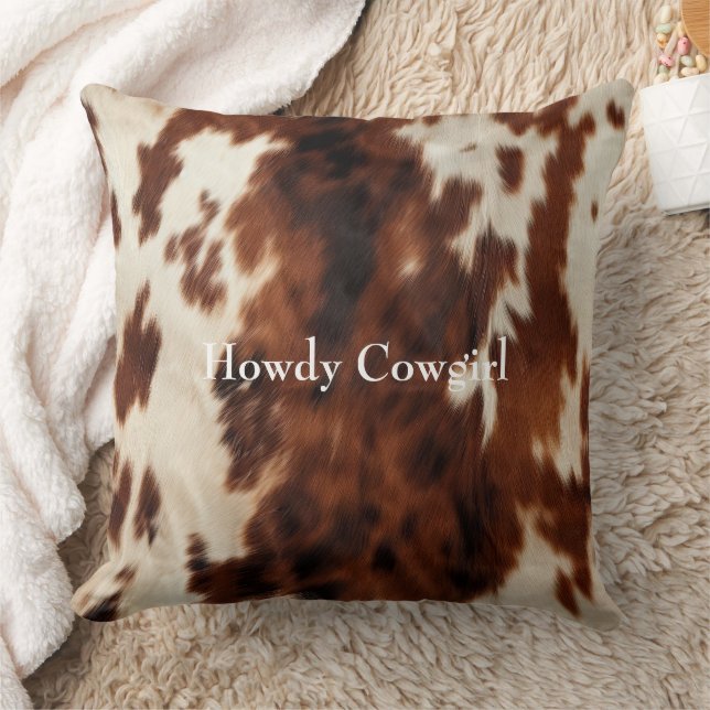 Almofada Castanho-Cream-Southwest Cowhide (Cobertor)