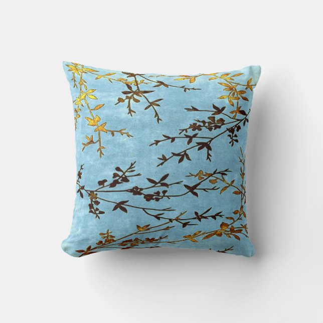 Almofada Castanho Ouro Teal (Frente)