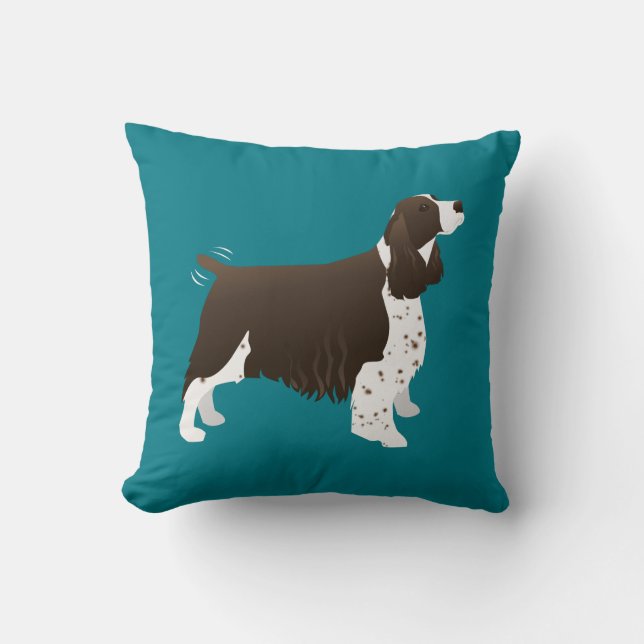Almofada Castanho Springer Spaniel Basic Breed Personalizáv (Frente)