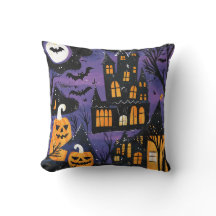 Castelo Assombrado Abóbora de Halloween Sinistro