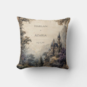 Almofada Castelo de Conto de Fadas Vintage Floresta Casamen