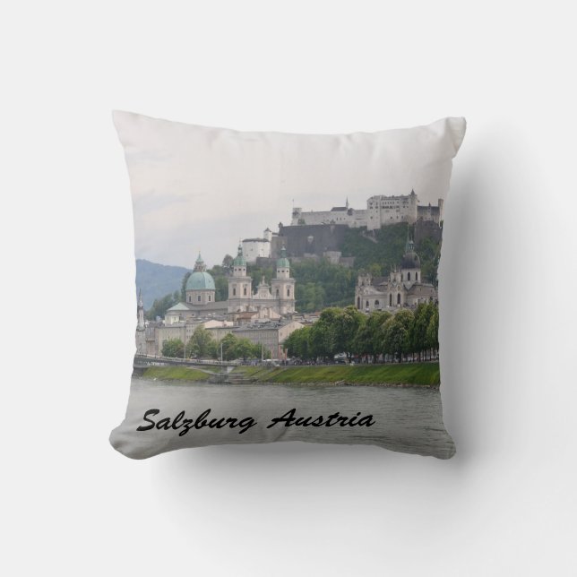 Almofada Castelo de Hohensalzburg, travesseiro de Salzburg, (Frente)