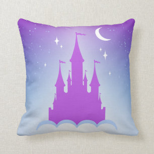 Almofada Castelo sonhador do Nighttime no céu estrelado da
