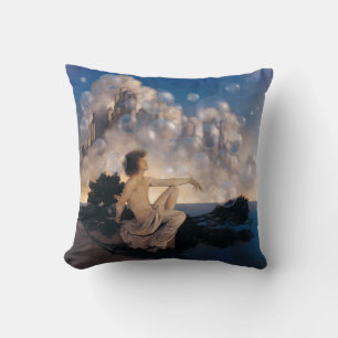 Almofada Castelos no Ar de Maxfield Parrish 1904 Fantasia V
