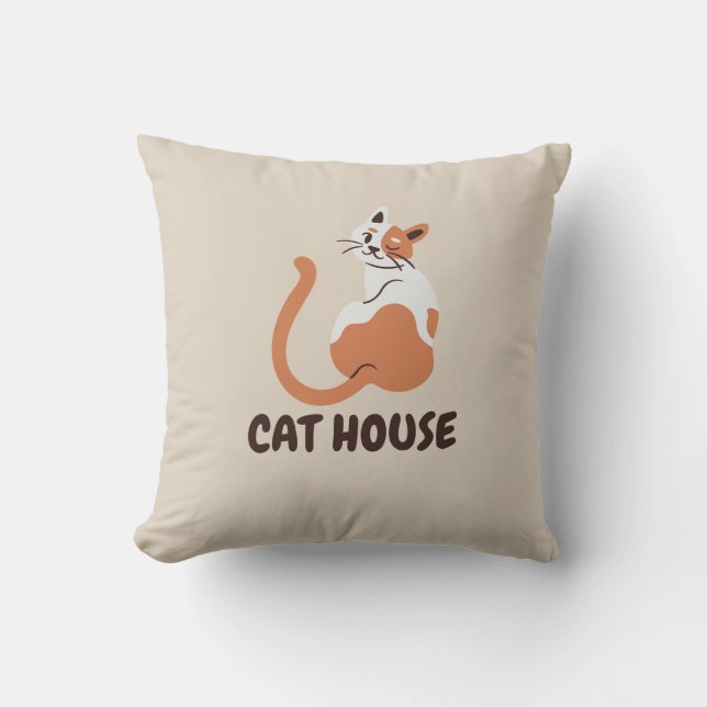 Almofada cat house pillowcase  (Frente)