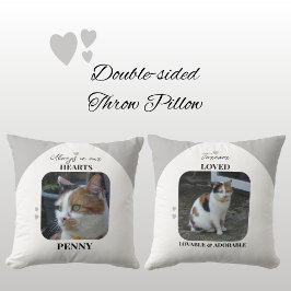 Almofada Cat Keepsasaet Pet 2 fotos da Memória cinza