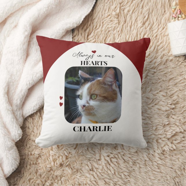 Almofada Cat Keepsasasaet 2 fotos Memorial Burgundy (Cobertor)