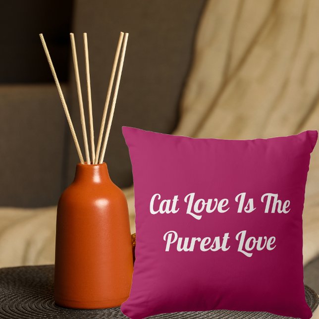 Almofada Cat Love Purrest Personaliza Uma Engraçada Cotação (Criador carregado)